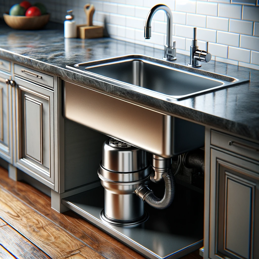 Sink with garbage disposal